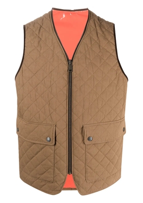 DSQUARED2 sleeveless quilted vest - Brown