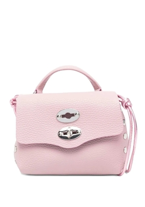 Zanellato top handle studded leather shoulder bag - Pink