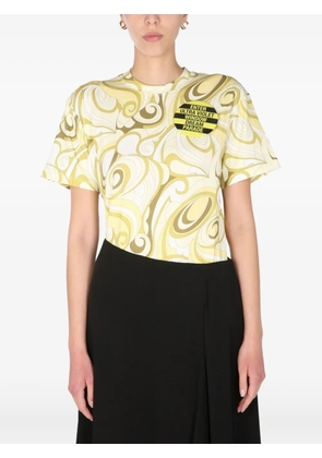 Raf Simons patterned crew neck T-shirt - Yellow