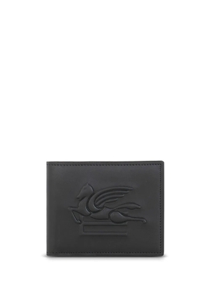 ETRO Pegaso-motif leather wallet - Black