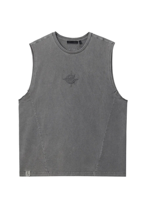 FIVE CM embroidered sleeveless T-shirt - Grey