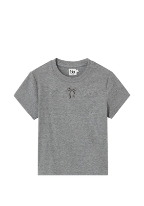 b+ab ribbon-detail T-shirt - Grey