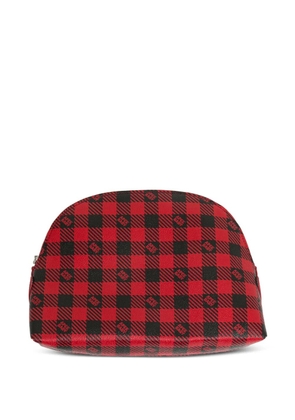 APEE™ by *A BATHING APE® checked make up bag - Red