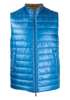 Herno high-neck quilted gilet - Blue