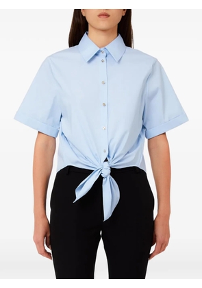 LIU JO tie front blouse - Blue