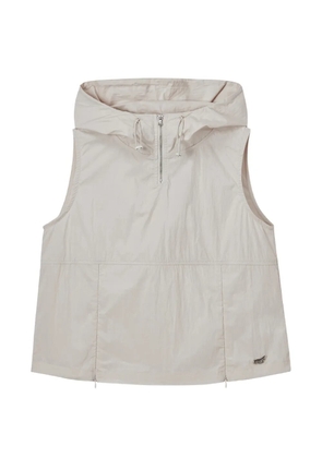 Mini Cream hooded vest - Neutrals