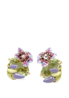 LES NEREIDES flower-motif earrings - Gold