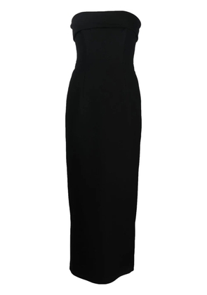 The New Arrivals Ilkyaz Ozel turn-up detail sleeveless long dress - Black