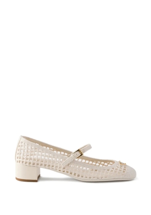 Prada crochet-effect pumps - Neutrals