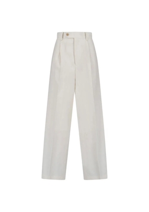 Auralee pleated tailored trousers - Neutrals