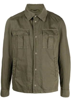 Herno cotton-blend button-up shirt - Green
