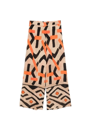 DIXIE patterned palazzo pants - Neutrals