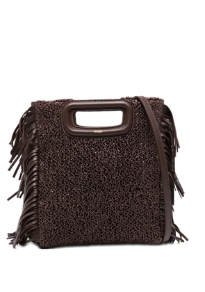 Maje fringe top-handle tote bag - Brown