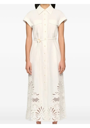 CLEA Kya embroidered midi dress - White