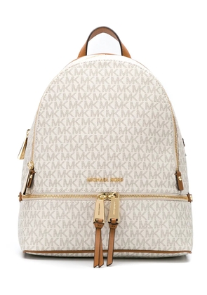 Michael Kors medium Rhea logo-print backpack - White