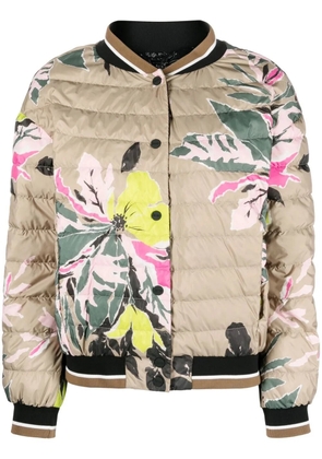 Herno Beta Flower padded bomber jacket - Neutrals