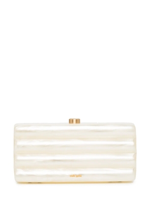Cult Gaia Enid pearlescent clutch - Neutrals