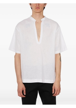 Daniele Alessandrini collarless shirt - White