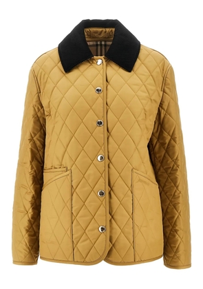 Burberry quilted-pattern jacket - Yellow