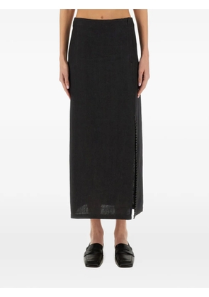 Alysi slit linen skirt - Grey