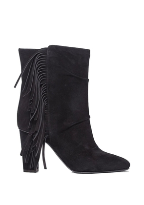 Giuseppe Zanotti fringed suede boots - Black