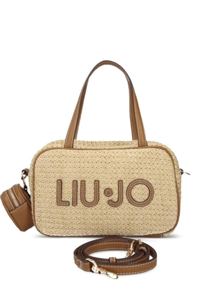 LIU JO logo top handle shoulder bag - Neutrals