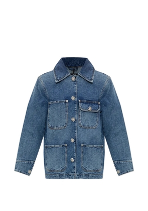 AllSaints Bex crystal-embellished denim jacket - Blue