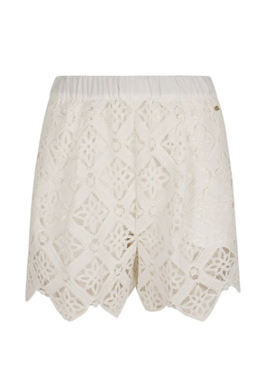 Herno crochet scalloped shorts - Neutrals