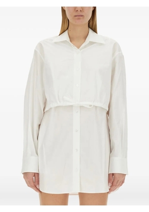 alexanderwang.t drawstring mini shirt dress - White