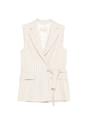Peserico striped tie-waist vest - Neutrals