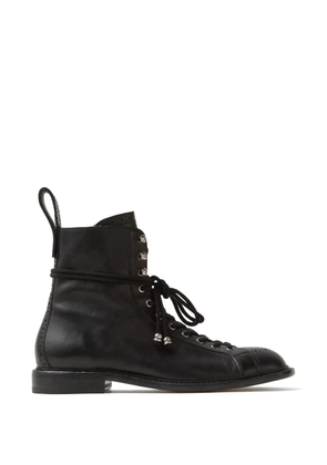 Versace Billy leather boots - Black