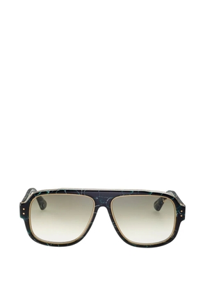 Vintage Frames Company Billionaire 2 marble pilot-frame sunglasses - Green