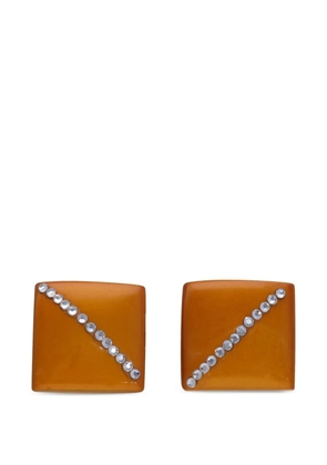 Vintage 1980s clip-on earrings - Orange