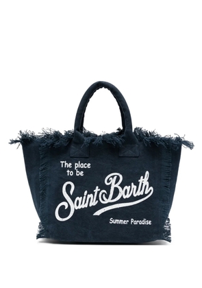MC2 Saint Barth Vanity fringed-trim tote bag - Blue