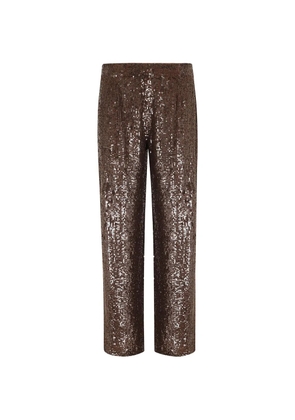 P.A.R.O.S.H. sequined trousers - Brown