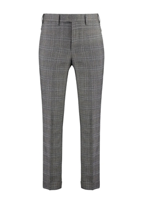 PT Torino checked wool-blend trousers - Grey