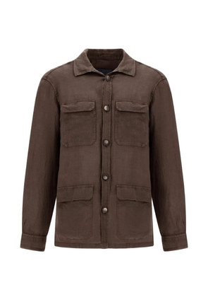 Herno flap-pocket shirt jacket - Brown