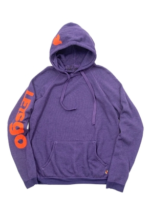 FreeCity text-print hoodie - Purple