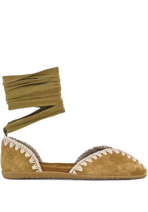 Mou suede ballet flats - Brown