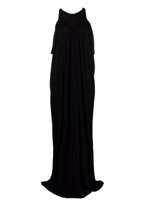 Alberta Ferretti sleeveless draped evening dress - Black