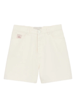 AMI Paris logo-patch shorts - White