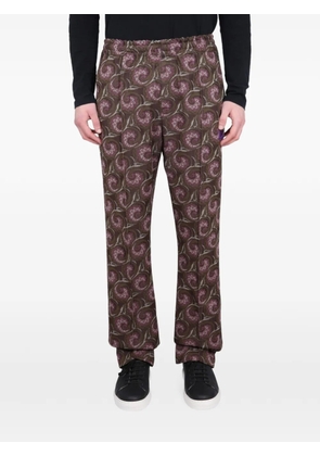 Baracuta x Needles patterned trousers - Brown