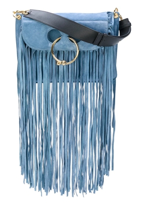 JW Anderson fringed Pierce shoulder bag - Blue