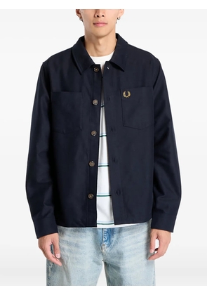 Fred Perry logo-embroidered overshirt - Blue