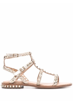 Ash studded double-buckle sandals - Metallic
