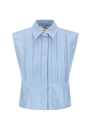 FENDI pleated shirt - Blue