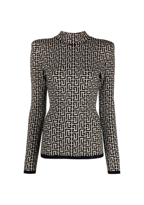 Balmain monogram sweater - Neutrals