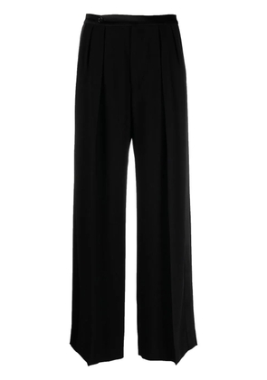 ASPESI satin-trim pleated trousers - Black