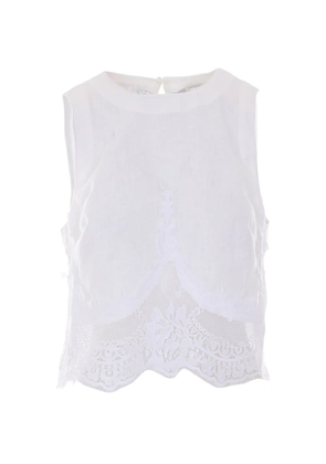 TWINSET floral-lace tank top - White