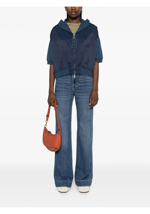 european culture zip-up hooded jacket - Blue